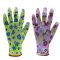 Kesztyű kertész virágmintás 9-es TOP PU FLOWER