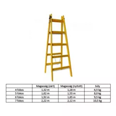 Létra fa HÁZTARTÁSI 4 fokos (10704)