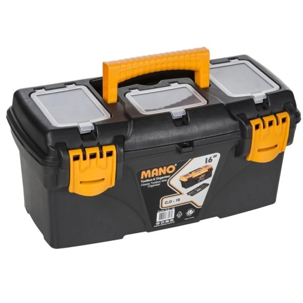 Szerszámos láda fekete MANO CLASSIC 16" COR-16 (410x209x195 mm)