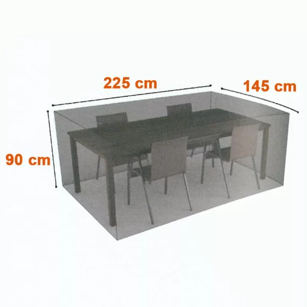 Kültéri bútortakaró COVERTOP aszt+4szék 225x145xh.90cm bronz  90gr   (2013599)