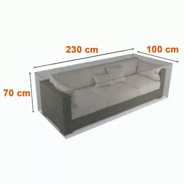 Kültéri bútortakaró COVERTOP kanapé 230x10xh.70cm bronz  90gr   (2013611)