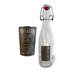 Üveg, csatos  0,5 literes - ón cimkés
