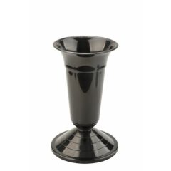 Virágváza temetői 30cm FEKETE beton nehezékkel