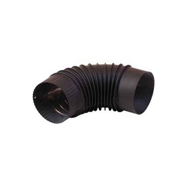 Füstcső könyök fekete fi 150 mm (13674)