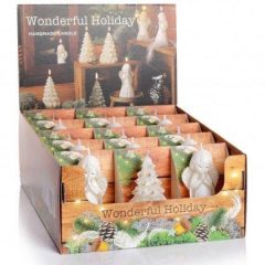   Gyertya SB 519 Wonderful holiday 110mm - fenyő/angyal - (15db/doboz)