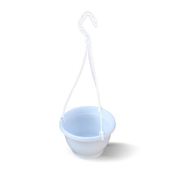 Kaspó akasztóval Jacinta 25cm Fehér - 5 L - KOMPLETT - AKASZTÓVAL