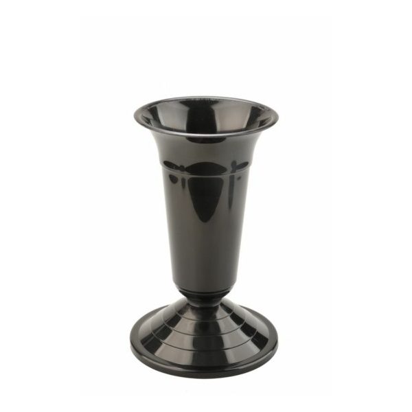 Virágváza temetői 35cm FEKETE beton nehezékkel