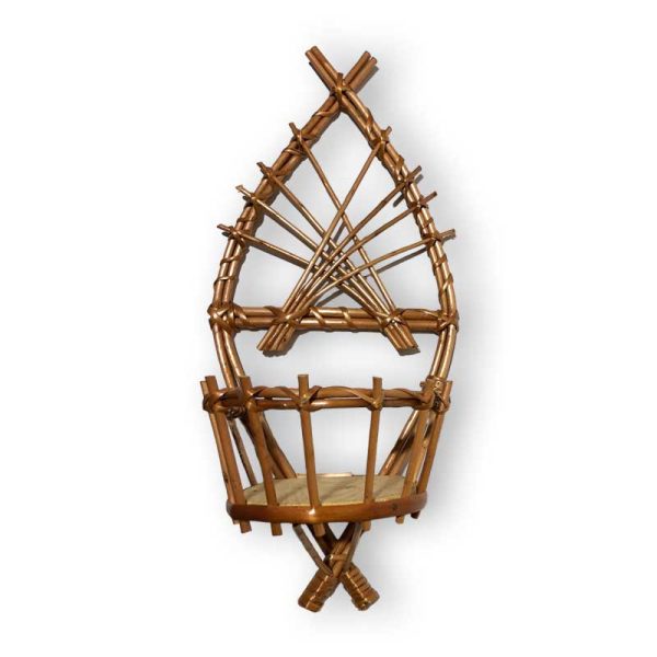 Kötött fali virágtartó (vesszőfonott)