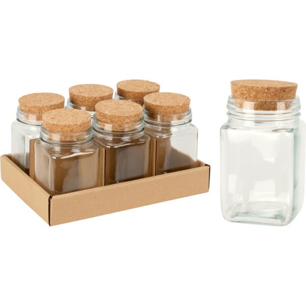 Háztartási üveg parafadugóval 250ml szögletes bőszájú (695000120) - ár/db