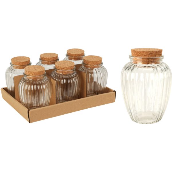 Háztartási üveg parafadugóval kerek 280ml (695000130) - ár/db