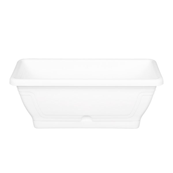 Virágláda tálcával 40cm 6l-es (IPE) FEHÉR (10 db/cs) - ár/db