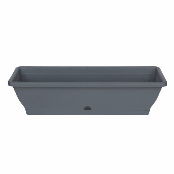 Virágláda tálcával 60cm 11l (IPE) ANTRACIT (10 db/cs) - ár/db