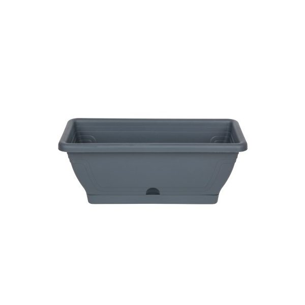 Virágláda tálcával 80cm 16l (IPE) ANTRACIT (10 db/cs) - ár/db