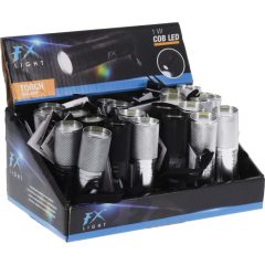   Elemlámpa 3 színű kínálóban - alumínium  24db/gyűjtő - ár/db