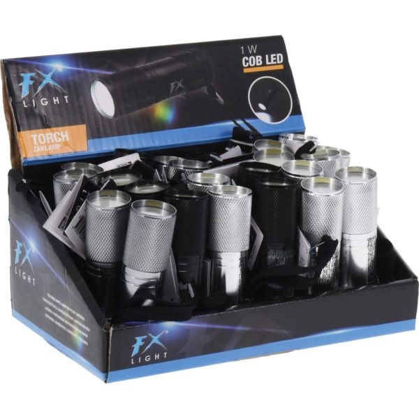 Elemlámpa 3 színű kínálóban - alumínium  24db/gyűjtő - ár/db