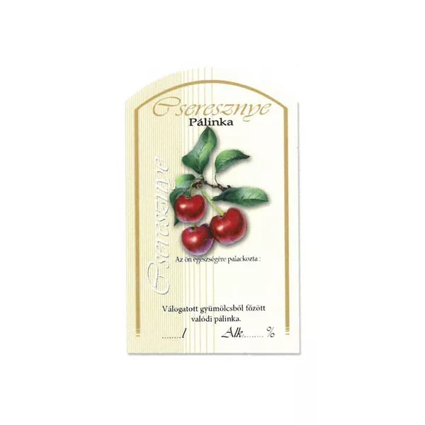 Íves Pálinkás címke - CSERESZNYE (10db/cs) - ár/db