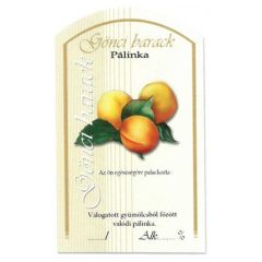 Íves Pálinkás címke - GÖNCI BARACK (10db/cs) - ár/db
