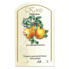 Íves Pálinkás címke - KÖRTE (10db/cs) - ár/db