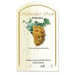   Íves Pálinkás címke - MUSKOTÁLYOS SZŐLŐ (10db/cs) - ár/db
