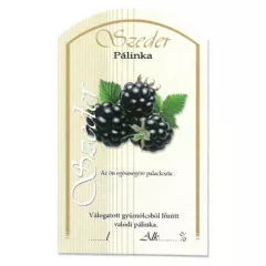 Íves Pálinkás címke - SZEDER (10db/cs) - ár/db