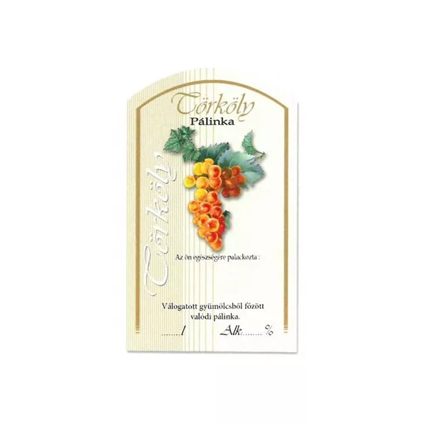 Íves Pálinkás címke - TÖRKÖLY (10db/cs) - ár/db