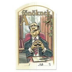   Figurás Íves Pálinkás Címke - FŐNÖKNEK - (10db/cs) - ár/db