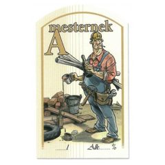   Figurás Íves Pálinkás Címke - MESTERNEK - (10db/cs) - ár/db