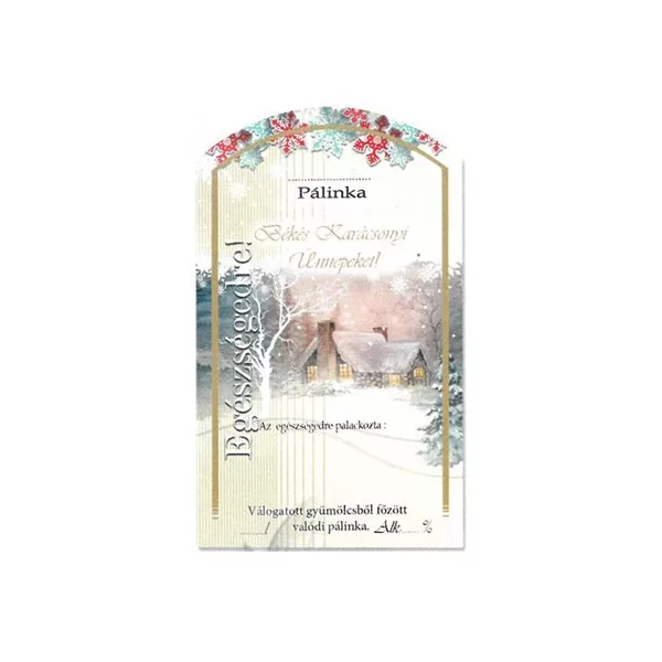 Íves Pálinkás címke - KARÁCSONYI (10db/cs) - ár/db