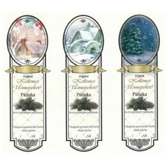   Keskeny Pálinkás Címke - KELLEMES ÜNNEPEKET - 3FAJTA (10db/cs) - ár/db