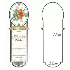 Keskeny Kicsi Pálinkás Címke - BARACK (10db/cs) - ár/db