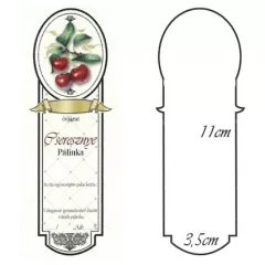   Keskeny Kicsi Pálinkás Címke - CSERESZNYE (10db/cs) - ár/db