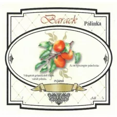Széles Pálinkás Címke - BARACK (10db/cs) - ár/db