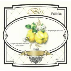 Széles Pálinkás Címke - BIRS (10db/cs) - ár/db