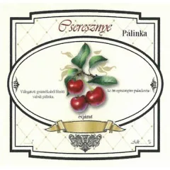 Széles Pálinkás Címke - CSERESZNYE (10db/cs) - ár/db