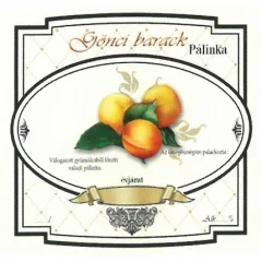 Széles Pálinkás Címke - GÖNCI BARACK (10db/cs) - ár/db