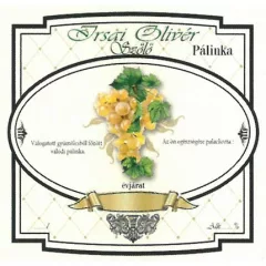   Széles Pálinkás Címke - IRSAI OLIVÉR SZŐLŐ (10db/cs) - ár/db