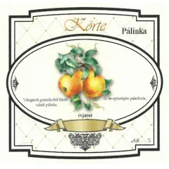 Széles Pálinkás Címke - KÖRTE (10db/cs) - ár/db