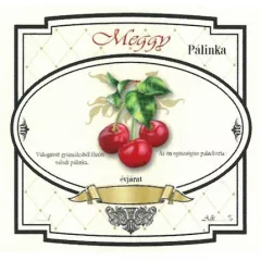 Széles Pálinkás Címke - MEGGY (10db/cs) - ár/db
