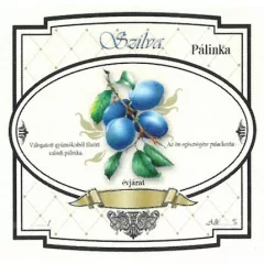 Széles Pálinkás Címke - SZILVA (10db/cs) - ár/db