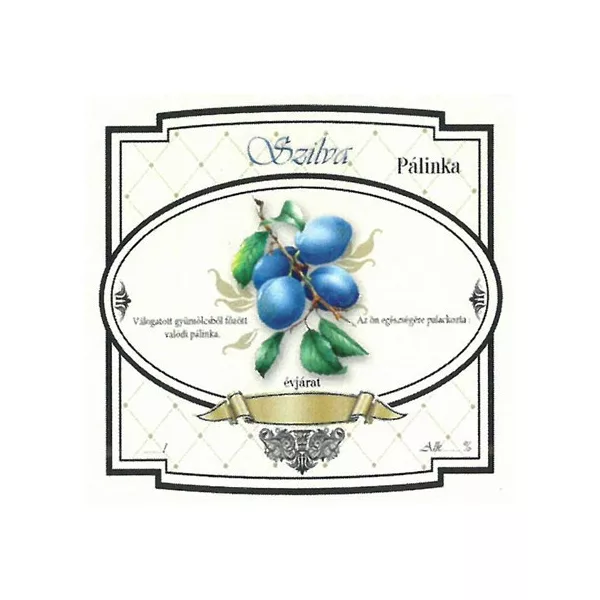 Széles Pálinkás Címke - SZILVA (10db/cs) - ár/db