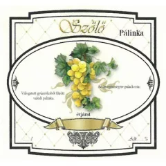  Széles Pálinkás Címke - FEHÉR SZŐLŐ (10db/cs) - ár/db