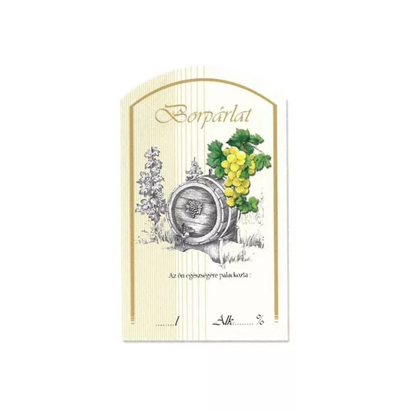 Íves Pálinkás címke - BORPÁRLAT - FEHÉR SZŐLŐ (10db/cs) - ár/db