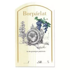   Íves Pálinkás címke - BORPÁRLAT - KÉK SZŐLŐ (10db/cs) - ár/db