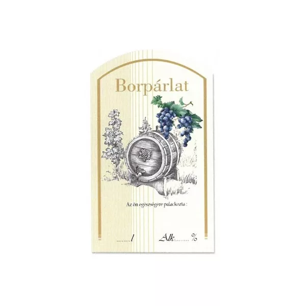 Íves Pálinkás címke - BORPÁRLAT - KÉK SZŐLŐ (10db/cs) - ár/db
