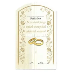   Íves Pálinkás címke - KÖSZÖNJÜK, HOGY VELÜNK ÜNNEPLTEK ESKŐVÜNK NAPJÁN (10db/cs) - ár/db