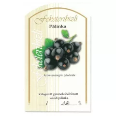 Íves Pálinkás címke - FEKETERIBIZLI (10db/cs) - ár/db