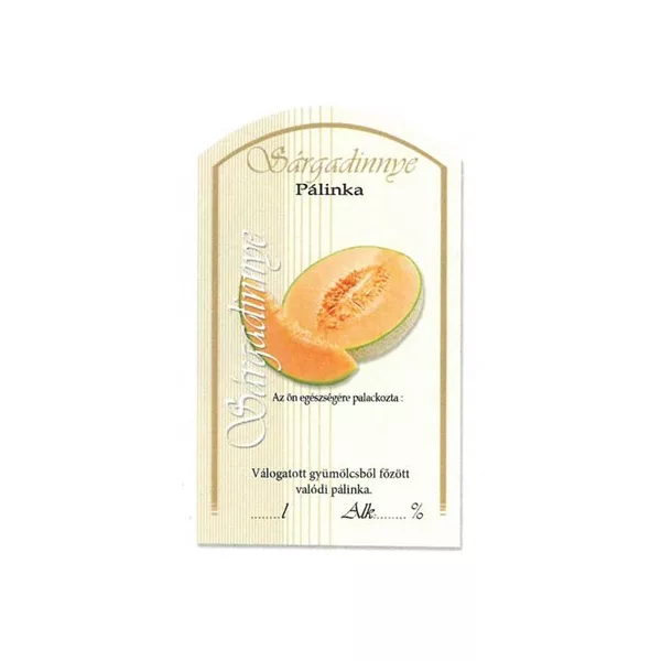 Íves Pálinkás címke - SÁRGADINNYE (10db/cs) - ár/db