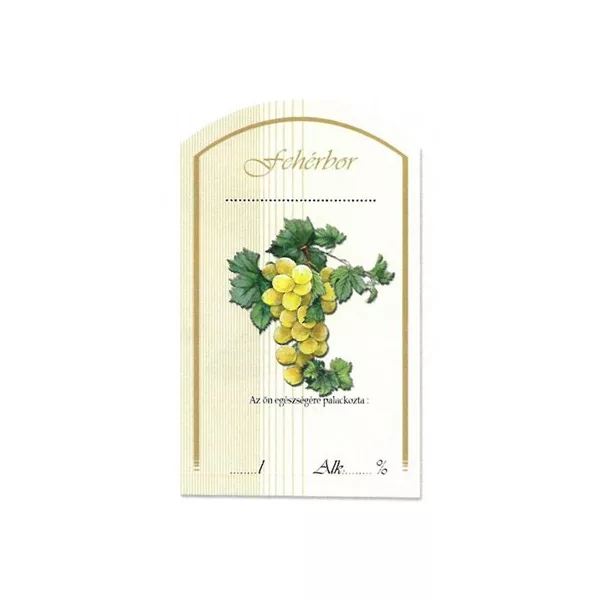 Íves Pálinkás címke - BOROS - FEHÉRBOR  (10db/cs) - ár/db