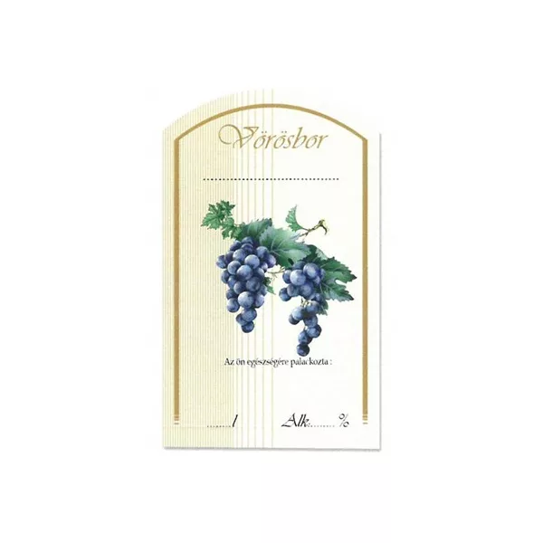 Íves Pálinkás címke - BOROS - VÖRÖSBOR (10db/cs) - ár/db