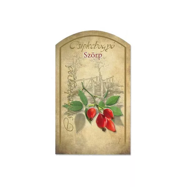 Szörpös címke - CSIPKEBOGYÓ (10db/cs) - ár/db